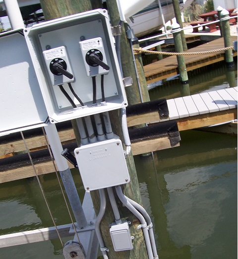 new port richey florida repaired and rewired boat dock boat lift controls