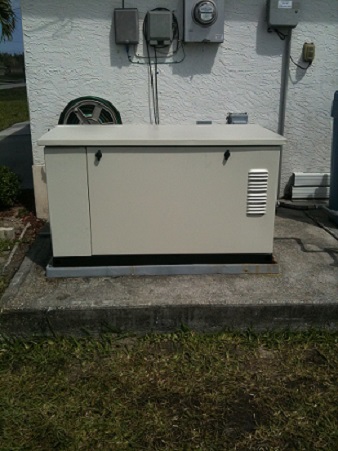 standby generator rusty enclosure restored